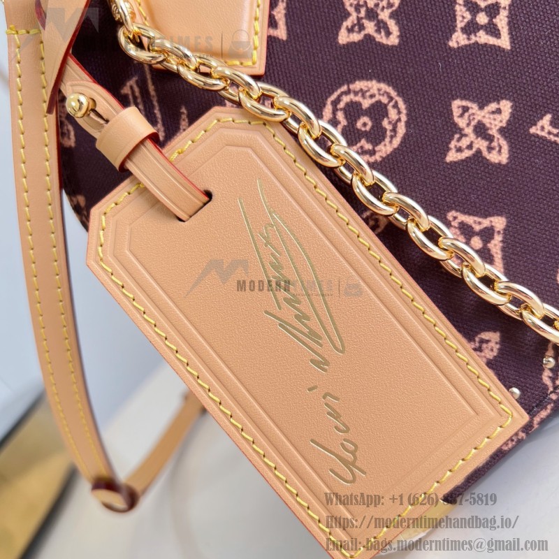 Louis Vuitton M28105 Alma Trunk BB Monogram Origine leather chain handbag
