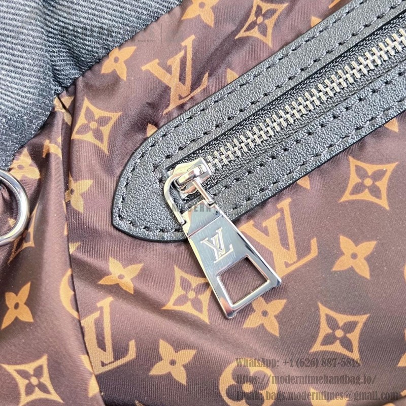 Louis Vuitton M26364 Neverfull Inside Out MM Black Jeans Puffygram nylon tote