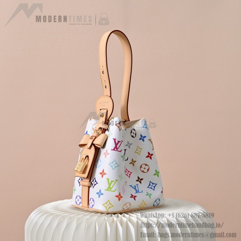 Louis Vuitton x Takashi Murakami All In BB M13089 White Multi Handbag
