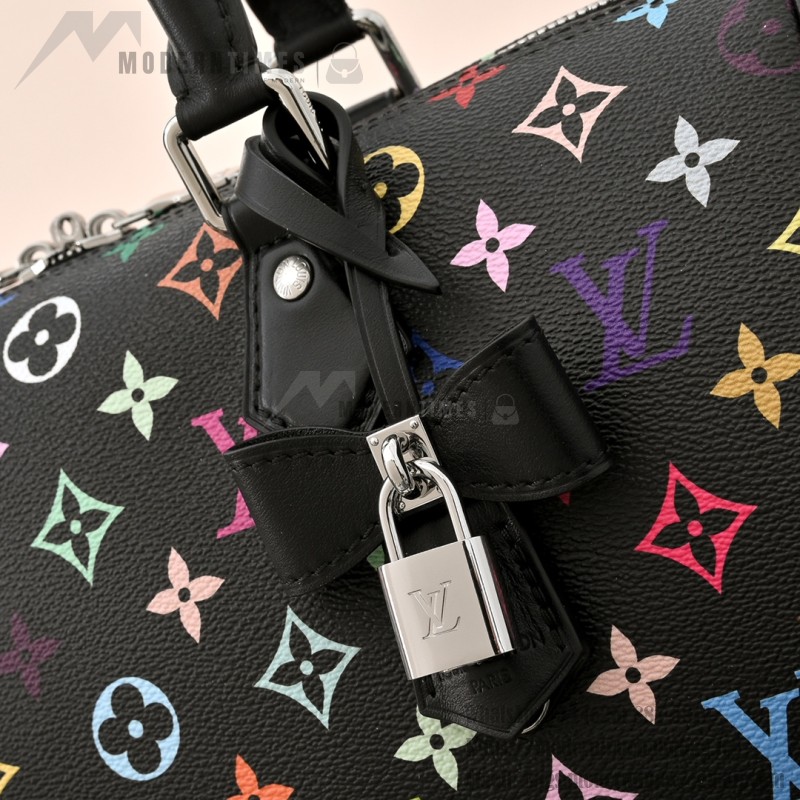 Louis Vuitton x Takashi Murakami X TM Speedy Soft 30 M13257 Black Multi Handbag