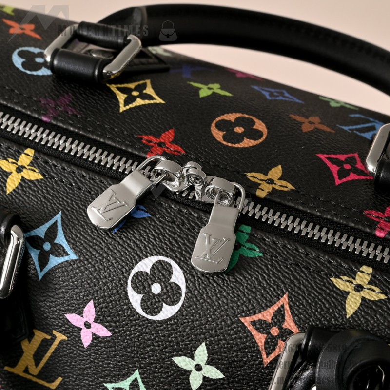 Louis Vuitton x Takashi Murakami X TM Speedy Soft 30 M13257 Black Multi Handbag
