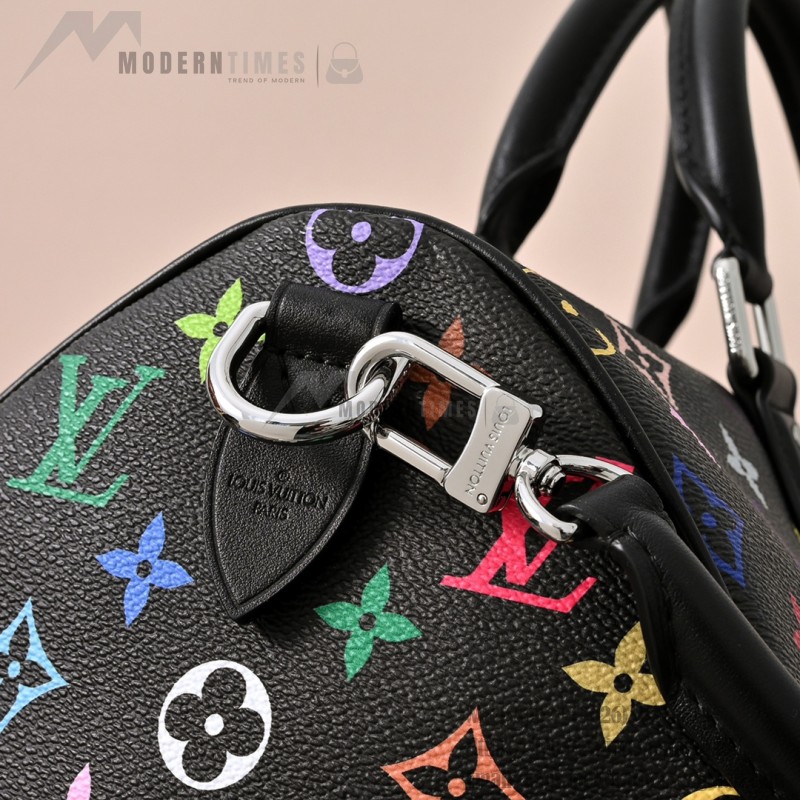 Louis Vuitton x Takashi Murakami X TM Speedy Soft 30 M13257 Black Multi Handbag
