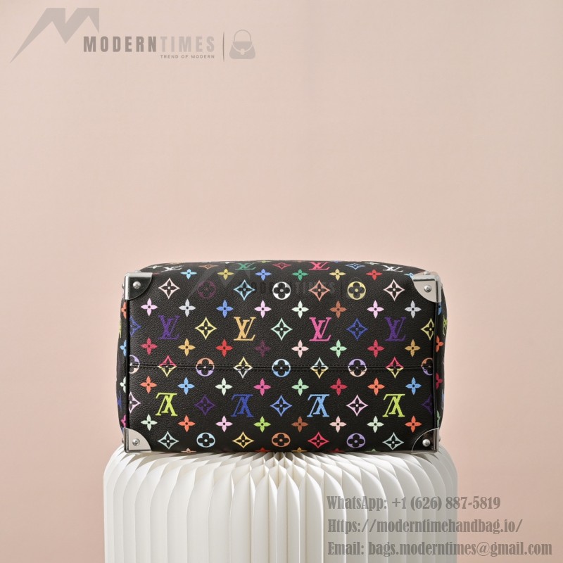 Louis Vuitton x Takashi Murakami X TM Speedy Soft 30 M13257 Black Multi Handbag