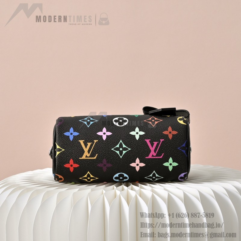 Louis Vuitton Nano Speedy M13406 Black Multicolor Handbag – Mini Monogram Canvas