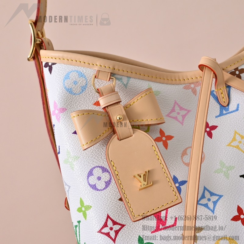 Louis Vuitton CarryAll M13661 White Multicolor Handbag – Monogram Canvas with Leather Trim