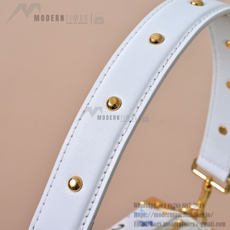 Louis Vuitton Side Trunk Medium Handbag M14046 White Takashi Murakami