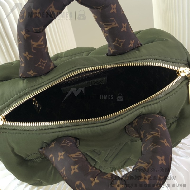 Louis Vuitton Speedy Bandoulière 25 Silver Econyl embroidered tote bag