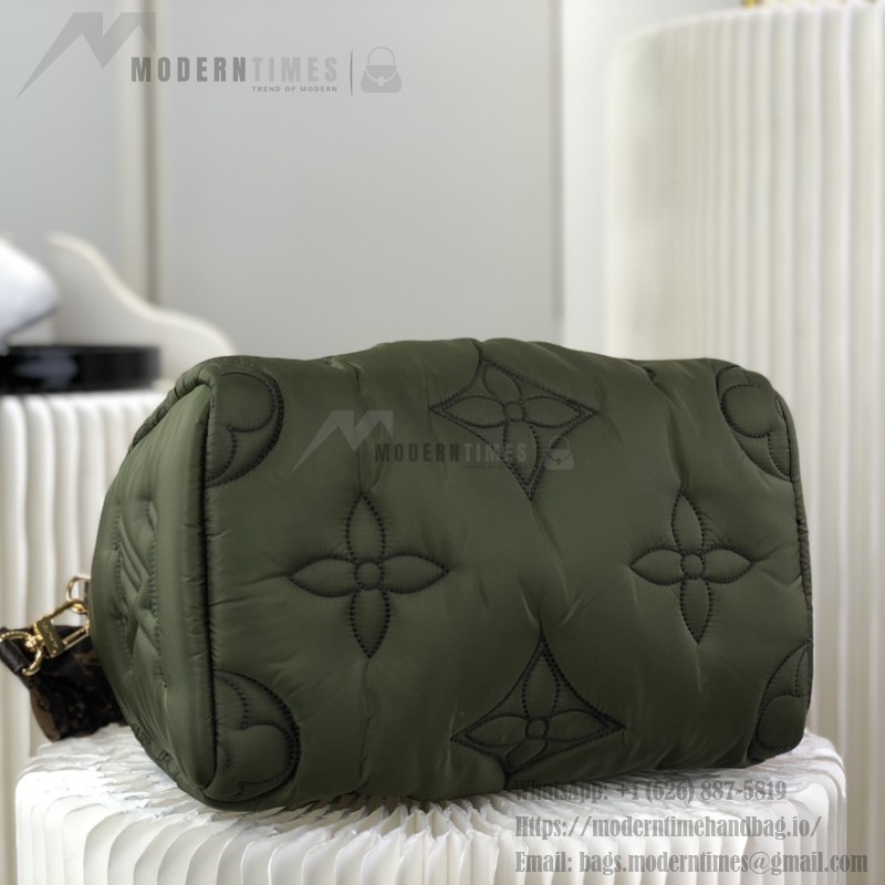 Louis Vuitton Speedy Bandoulière 25 Silver Econyl embroidered tote bag