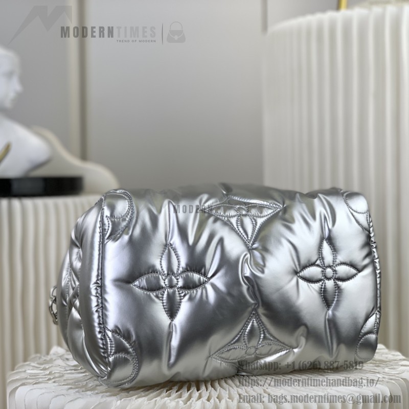 Louis Vuitton Speedy Bandoulière 25 Silver Econyl embroidered tote bag