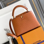 Brown Dynamic Chip Premium Leather Replica Handbag M24714