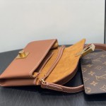 Louis Vuitton Wallet On Chain M12147 Brown Leather Monogram Shoulder Bag