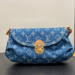 Louis Vuitton M95216 Pink Purple & Denim Blue Vintage Denim Baguette Bag