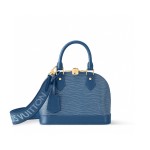 Louis Vuitton Alma BB M14853 Blue Epi Leather Bag with Gold Hardware