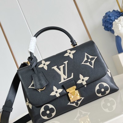 Louis Vuitton - Madeleine MM Handbag M46041 Black Print Monogram Empreinte
