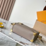 Louis Vuitton Side Trunk BB Handbag M23915 M25072 in Off-White and Light Brown – Premium Leather Replica