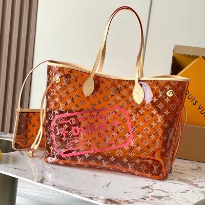 Louis Vuitton - Neverfull GM M14500 Monogram PVC Semi Transparent Handbag with MB163c Chip