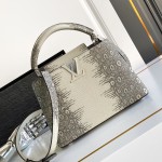 Louis Vuitton Capucines Off-White Lizard Replica Handbag M98156 M98177