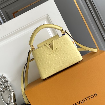 Louis Vuitton - Capucines BB Custom Yellow Taurillon Leather Handbag M24713 M24714