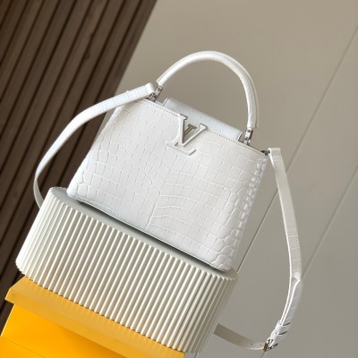 Louis Vuitton - White Dynamic Chip Premium Leather Handbag M92173