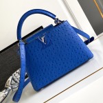 Louis Vuitton Capucines BB Custom Blue Taurillon Leather Handbag M24713 M24714