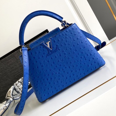 Louis Vuitton - Capucines BB Custom Blue Taurillon Leather Handbag M24713 M24714
