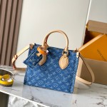 Louis Vuitton OnTheGo PM M14633 Denim Canvas Replica Handbag
