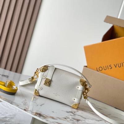 Louis Vuitton - Side Trunk BB Handbag M23915 / M25072 Premium MB163c Chip Edition White / Light Brown