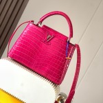 Louis Vuitton Capucines BB M92173 Light Plum Pink Taurillon Leather Handbag