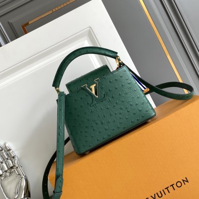 Louis Vuitton - Capucines BB Custom Green Taurillon Leather Handbag M24713 M24714