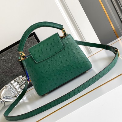 Louis Vuitton - Capucines BB Custom Green Taurillon Leather Handbag M24713 M24714