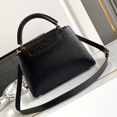 Louis Vuitton - Capucines BB Custom Black Taurillon Leather Handbag M24713 M24714