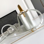 Louis Vuitton Capucines BB White Taurillon Leather Handbag M24713