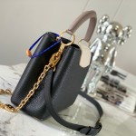 Louis Vuitton Capucines BB Black and Grey Handbag Custom M20844 M20845
