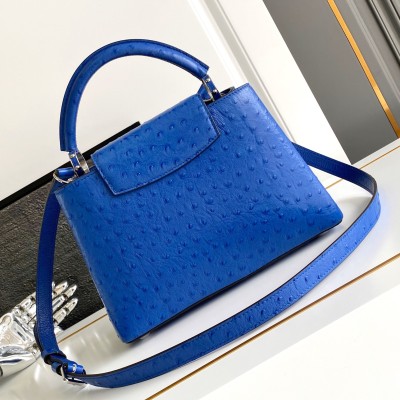 Louis Vuitton - Capucines BB Custom Blue Taurillon Leather Handbag M24713 M24714