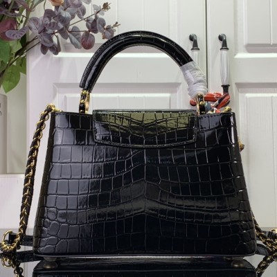 Louis Vuitton - Capucines BB Bag M48865 – Crocodile Diamond Light Black