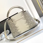Louis Vuitton Capucines Off-White Lizard Replica Handbag M98156 M98177