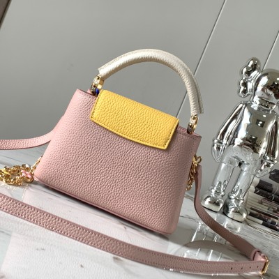 Louis Vuitton - Capucines BB Grapefruit Powder High-End Custom M20844 M20845 Handbag