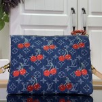 Louis Vuitton x Takashi Murakami Coussin PM M14978 Denim Cherry Handbag