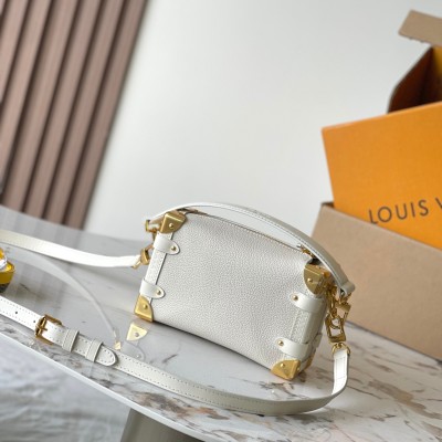 Louis Vuitton - Side Trunk BB Handbag M23915 / M25072 Premium MB163c Chip Edition White / Light Brown