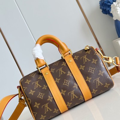 Louis Vuitton - Keepall 25 Cargo Handbag M14981 Monogram Archive Canvas with Aged Leather Trim