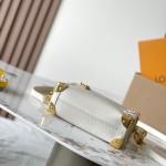 Louis Vuitton Side Trunk BB Handbag M23915 M25072 in Off-White and Light Brown – Premium Leather Replica