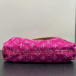 Louis Vuitton M95216 Pink Purple & Denim Blue Vintage Denim Baguette Bag