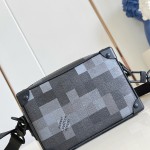 Louis Vuitton Mini Soft Trunk M14922 Damoflage Black Canvas Bag