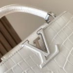 White Dynamic Chip Premium Leather Handbag M92173 Replica
