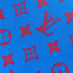 Louis Vuitton Pochette Voyage Blue M14692 Monogram Glow Coated Canvas Clutch Bag