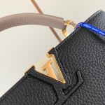 Louis Vuitton Capucines BB Black and Grey Handbag Custom M20844 M20845
