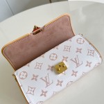 Louis Vuitton M26583 Pochette Camille White Floral Monogram Dune Canvas Handbag