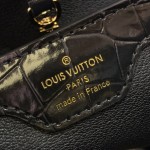 Louis Vuitton Capucines BB Bag M48865 Crocodile Diamond Light Black – Front View