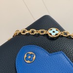Louis Vuitton Capucines BB Black and Blue Handbag Custom M20844 M20845