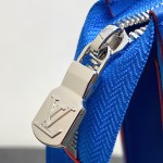 Louis Vuitton Pochette Voyage Blue M14692 Monogram Glow Coated Canvas Clutch Bag